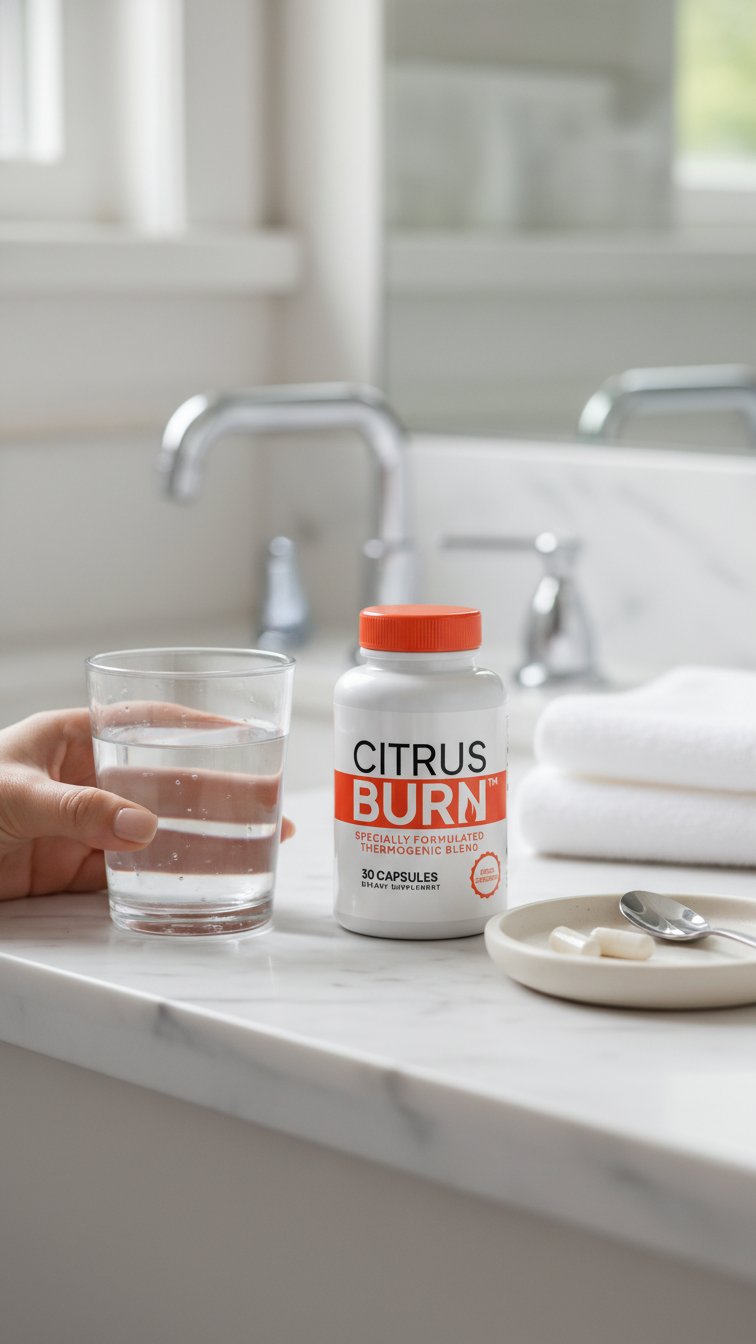 CitrusBurn morning routine — one capsule with water